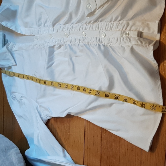 Dress Barn White Cotton Blouse Size M - Picture 9 of 12